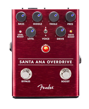 Genuine Fender Santa Ana OVERDRIVE Electric Guitar Effects Stomp-Box Pedal