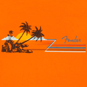 Fender Guitars Hang Loose Unisex T-Shirt, Orange, SMALL (S)