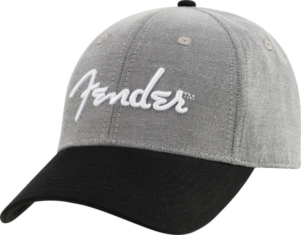 Genuine Fender Hipster Dad Hat, Gray/Black One Size Fits Most 919-0121-000