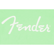 Genuine Fender Guitars Spaghetti Logo T-Shirt, Surf Green, L, Large