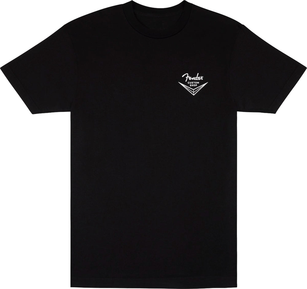Fender Guitars Custom Shop T-Shirt Tee, Black, L, LARGE