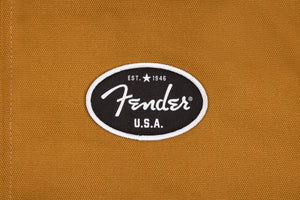 Fender Guitars Utility Canvas Hooded Coat Jacket, Saddle, S, Small