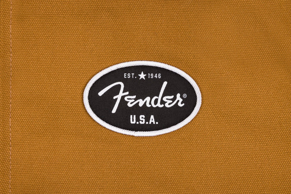 Fender Guitars Utility Canvas Hooded Coat Jacket, Saddle, M, Medium