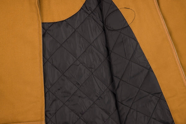 Fender Guitars Utility Canvas Hooded Coat Jacket, Saddle, L, Large