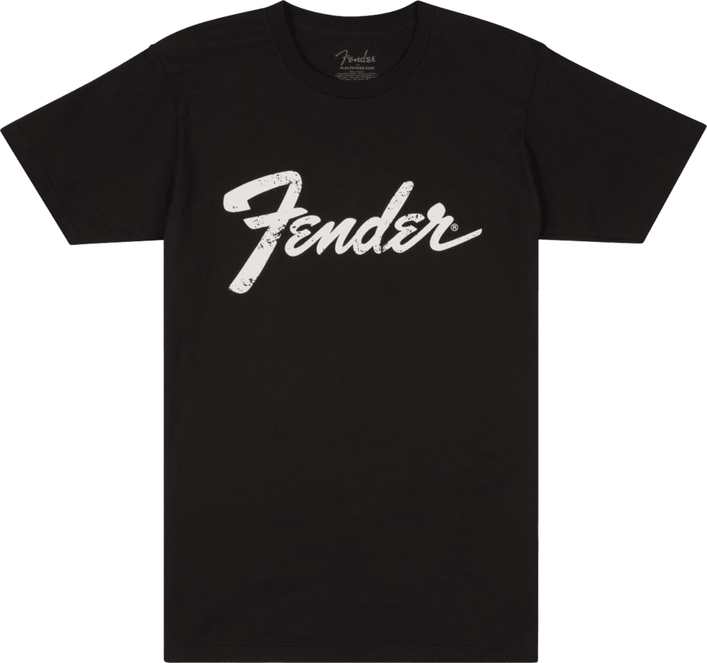 Fender Guitars Logo Date Back Tee, Black, L, Large