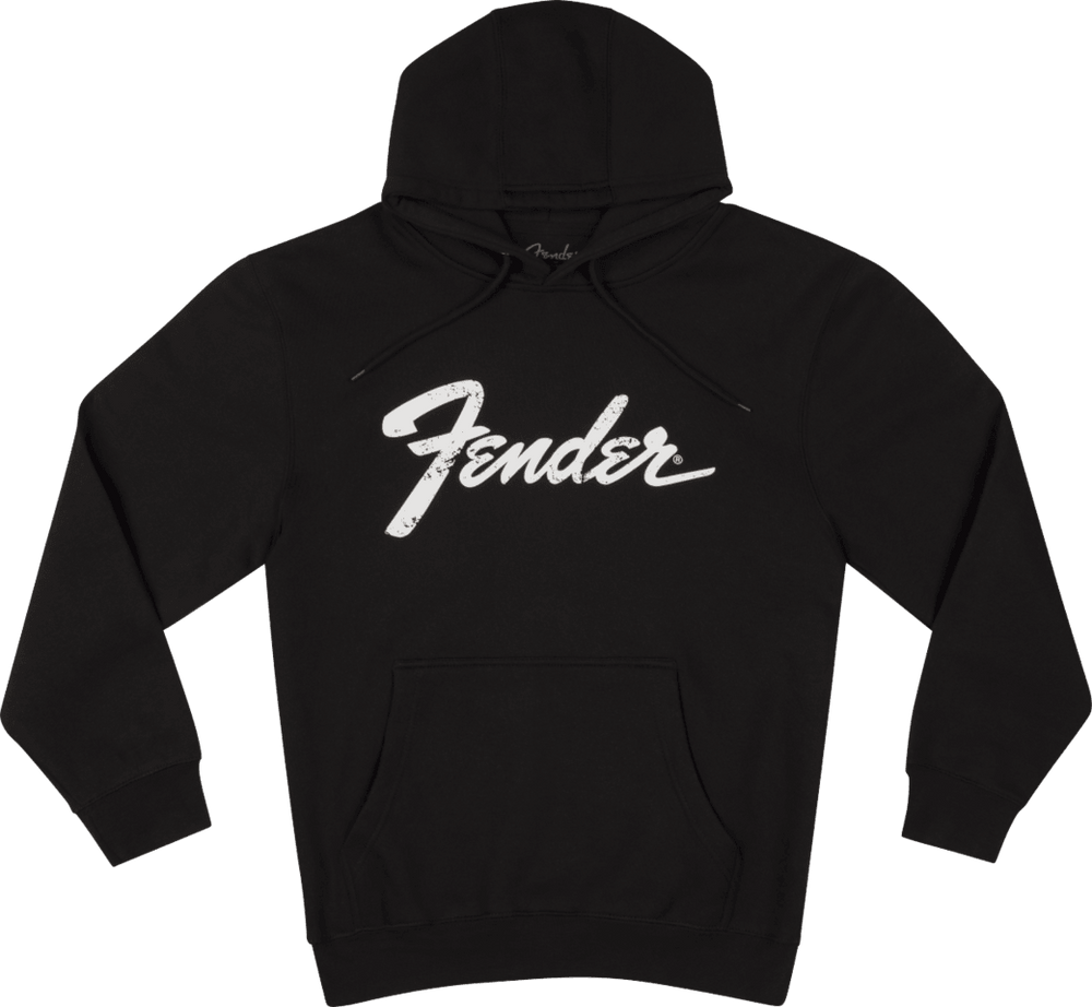 Genuine Fender Logo Date Back Hoodie, Black, S, Small