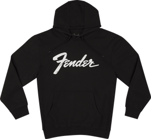 Genuine Fender Logo Date Back Hoodie, Black, S, Small