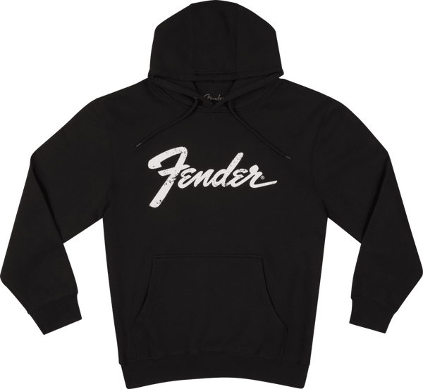 Genuine Fender Logo Date Back Hoodie, Black, M, Medium