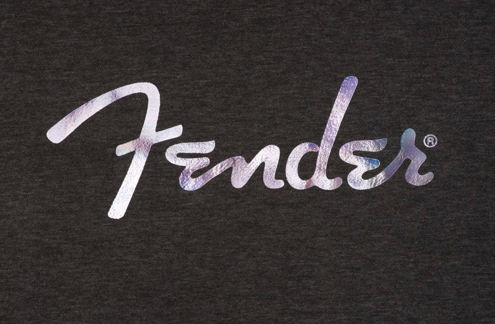 Fender Guitars Galaxy Logo Crewneck Sweatshirt, Charcoal Gray Heather, L, Large