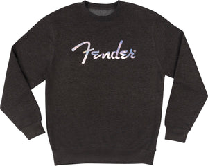 Fender Guitars Galaxy Logo Crewneck Sweatshirt, Charcoal Gray Heather, XXL, 2XL