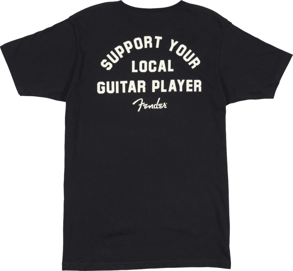 Genuine Fender Support Your Local Guitar Player Tee, Black, XL, X-Large