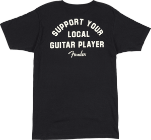 Genuine Fender Support Your Local Guitar Player Shirt, Black, M, Medium