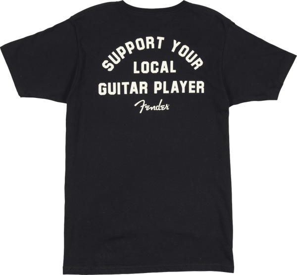 Genuine Fender Support Your Local Guitar Player Shirt, Black, M, Medium