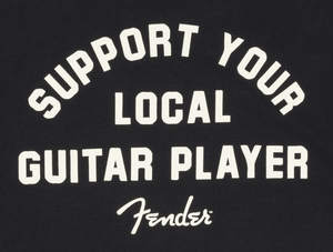 Genuine Fender Support Your Local Guitar Player Tee, Black, 2XL, XX-Large