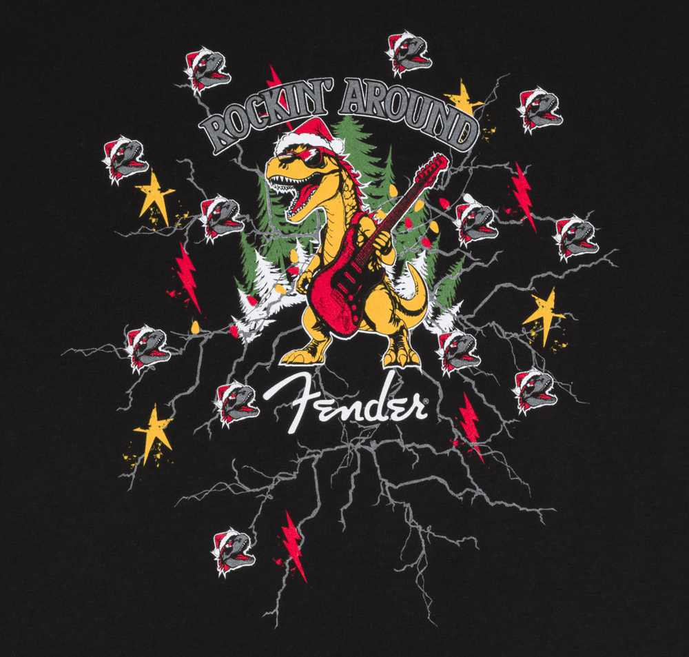 Genuine Fender 2025 Ugly Christmas Tee, Black, L, Large