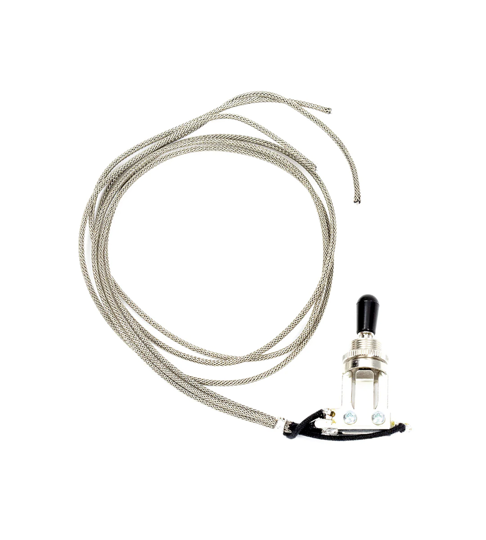 920D Custom 920D Custom LP-TOGGLE-WIRED-B Pre-Wired Switchcraft 3-Way Les Paul Toggle w/ Gavitt Shielded Braided Wire..