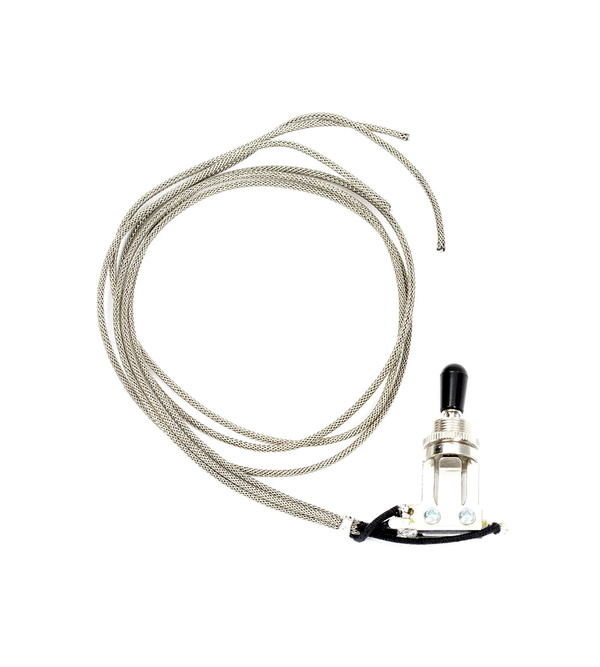 920D Custom 920D Custom LP-TOGGLE-WIRED-B Pre-Wired Switchcraft 3-Way Les Paul Toggle w/ Gavitt Shielded Braided Wire..