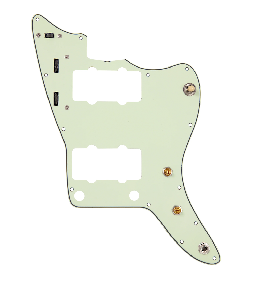 920D Custom Pre-Wired Pickguard for Jazzmaster, Mint Green, JMH-V Wiring Harness