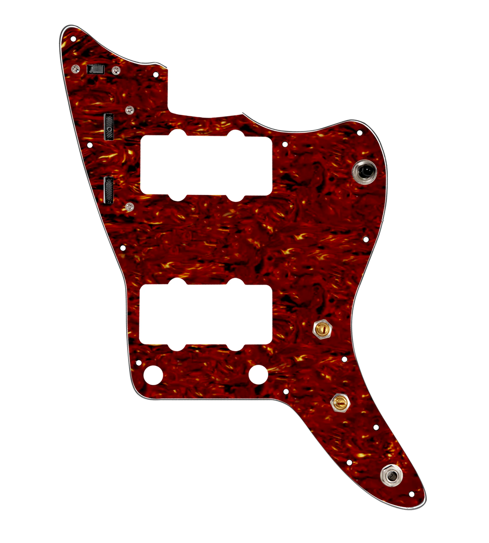 920D Custom Pre-Wired Pickguard for Jazzmaster, Tortoise, JMH-V Wiring Harness