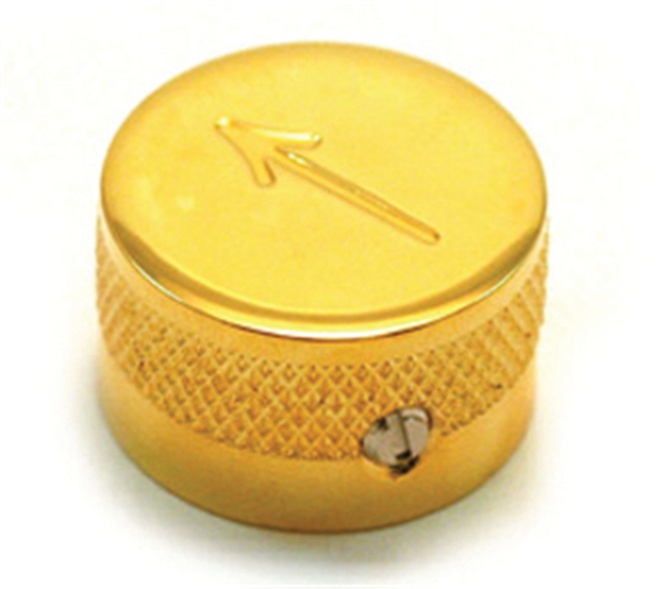 SET OF 4 Genuine Gretsch Arrow 1/4" Solid Shaft Guitar Knobs, Gold 922-1028-000