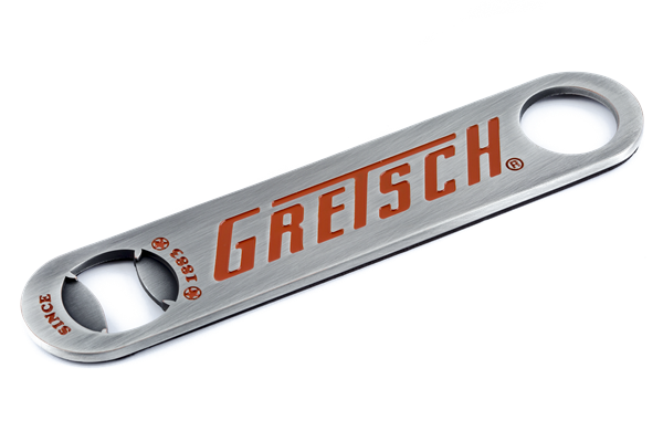 Official Gretsch Logo Beer Bottle Opener Brushed Aluminum, Guitar Player Gift