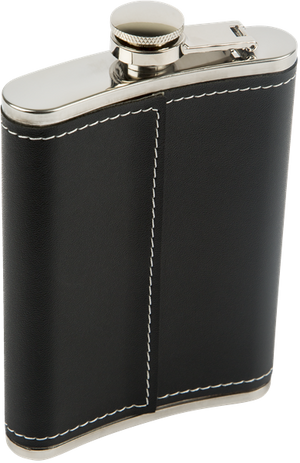 Gretsch Guitars 1883 Logo Flask, Stainless Steel & Black Leather, Musician Gift