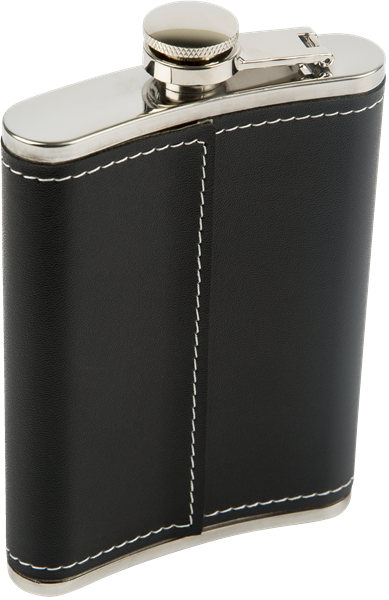 Gretsch Guitars 1883 Logo Flask, Stainless Steel & Black Leather, Musician Gift