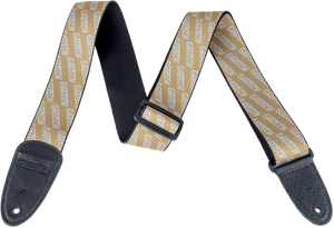 Genuine Gretsch Gold Guitar Strap with White Logos