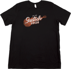 Gretsch Guitars G6120 Men's T-Shirt, Black, SMALL (S)