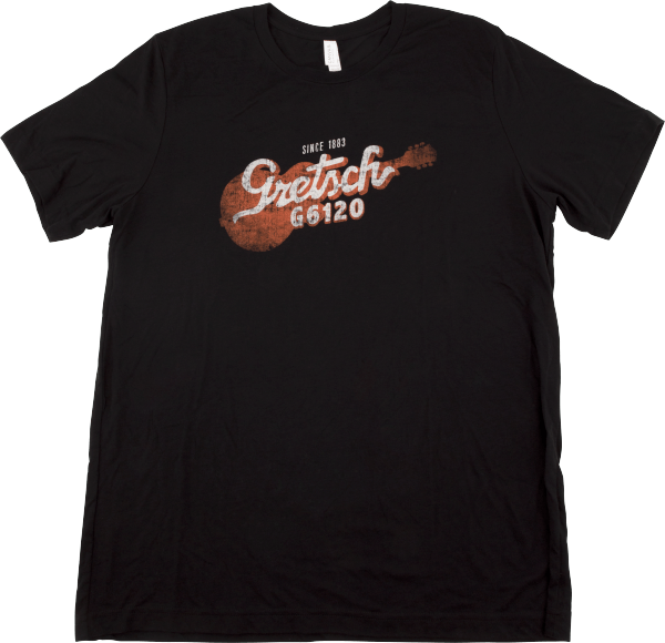 Gretsch Guitars G6120 Men's T-Shirt, Black, SMALL (S)