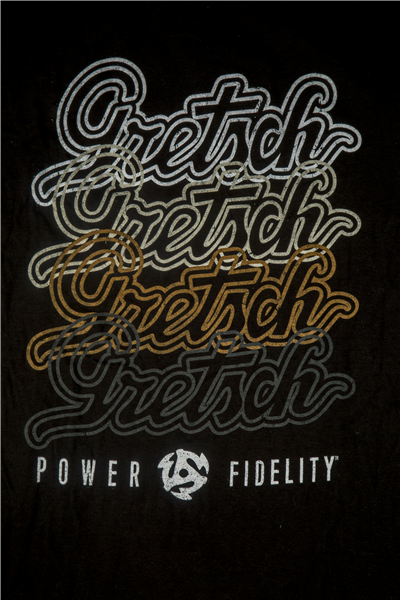 Gretsch Guitars Script Logo Men's Tee T-Shirt, Black, LARGE (L)