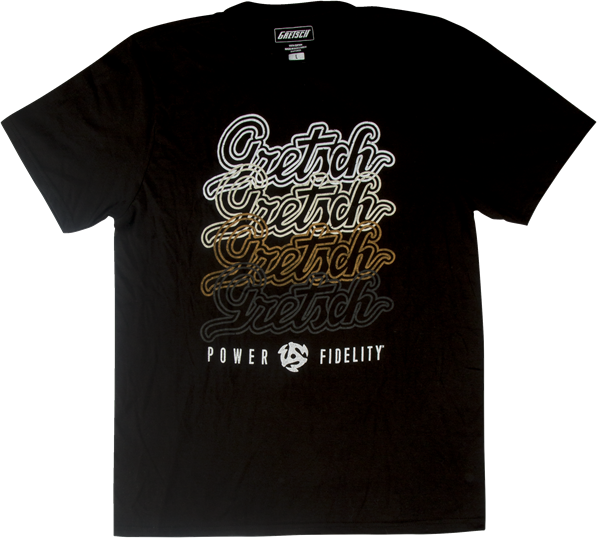 Gretsch Guitars Script Logo Men's Tee T-Shirt, Black, SMALL (S)