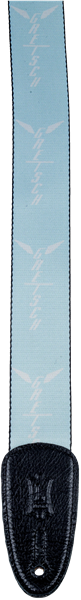 Genuine Gretsch Wing Logo Pattern Guitar Strap, Seafoam with White Logos