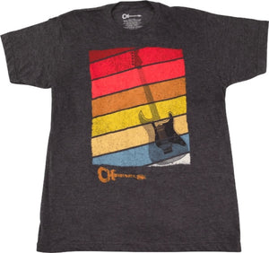 Charvel Guitars Sunset Men's T-Shirt, Charcoal, MEDIUM (M)