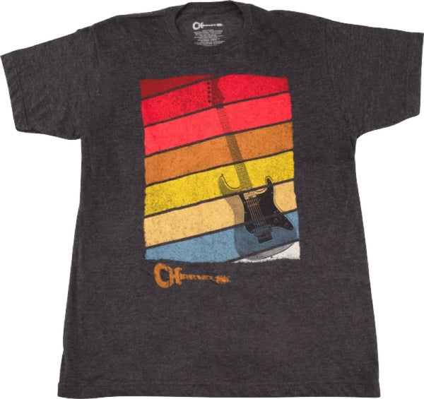 Charvel Guitars Sunset Men's T-Shirt, Charcoal, MEDIUM (M)