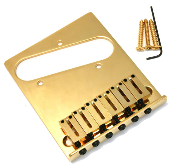 Genuine Fender American Standard Series 6-Saddle Tele Telecaster Bridge - GOLD