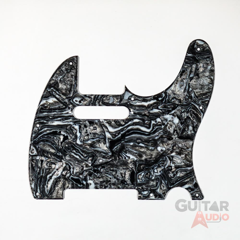 D'Andrea Pro Telecaster/Tele 8-Hole Guitar Pickguard - Black Abalone