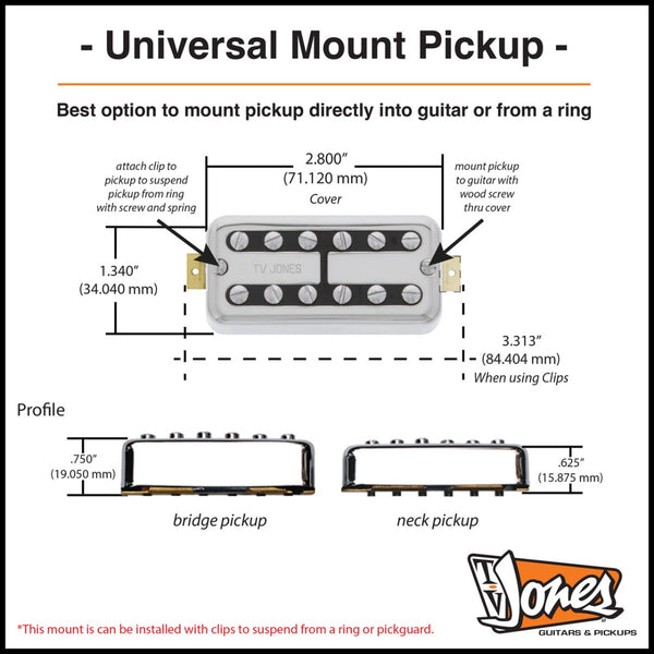 TV Jones TV Classic Plus Bridge, Universal Mount, Gold (FTP-UVGLD)