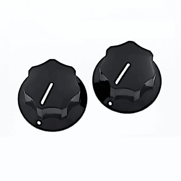 Allparts Jass Bass Knobs for Fender Mustang (Set of 2), BLACK