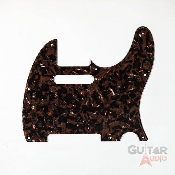 D'Andrea Pro Telecaster/Tele 8-Hole Guitar Pickguard - Brown Brush