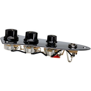 DiMarzio Wiring Harness Chrome Control Plate for Fender Jazz/J-Bass - BW2200