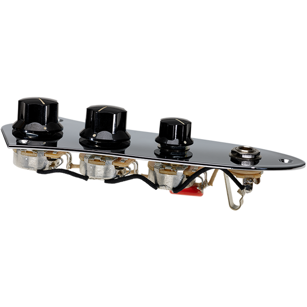 DiMarzio Wiring Harness Chrome Control Plate for Fender Jazz/J-Bass - BW2200