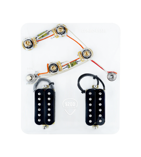 920D Custom Combo Kit for ES-335 With Uncovered Cool Kids Humbuckers and ES335-V Wiring Harness