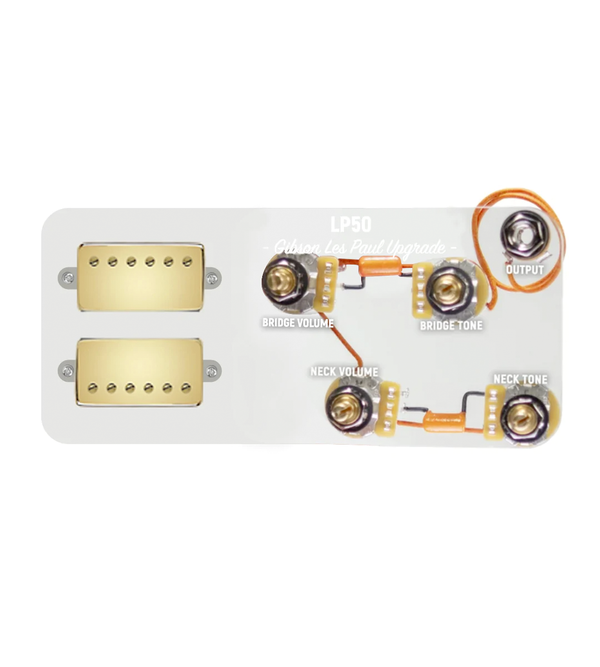 920D Custom Combo Kit for Les Paul With Gold Roughneck Humbuckers and LP-JP Wiring Harness