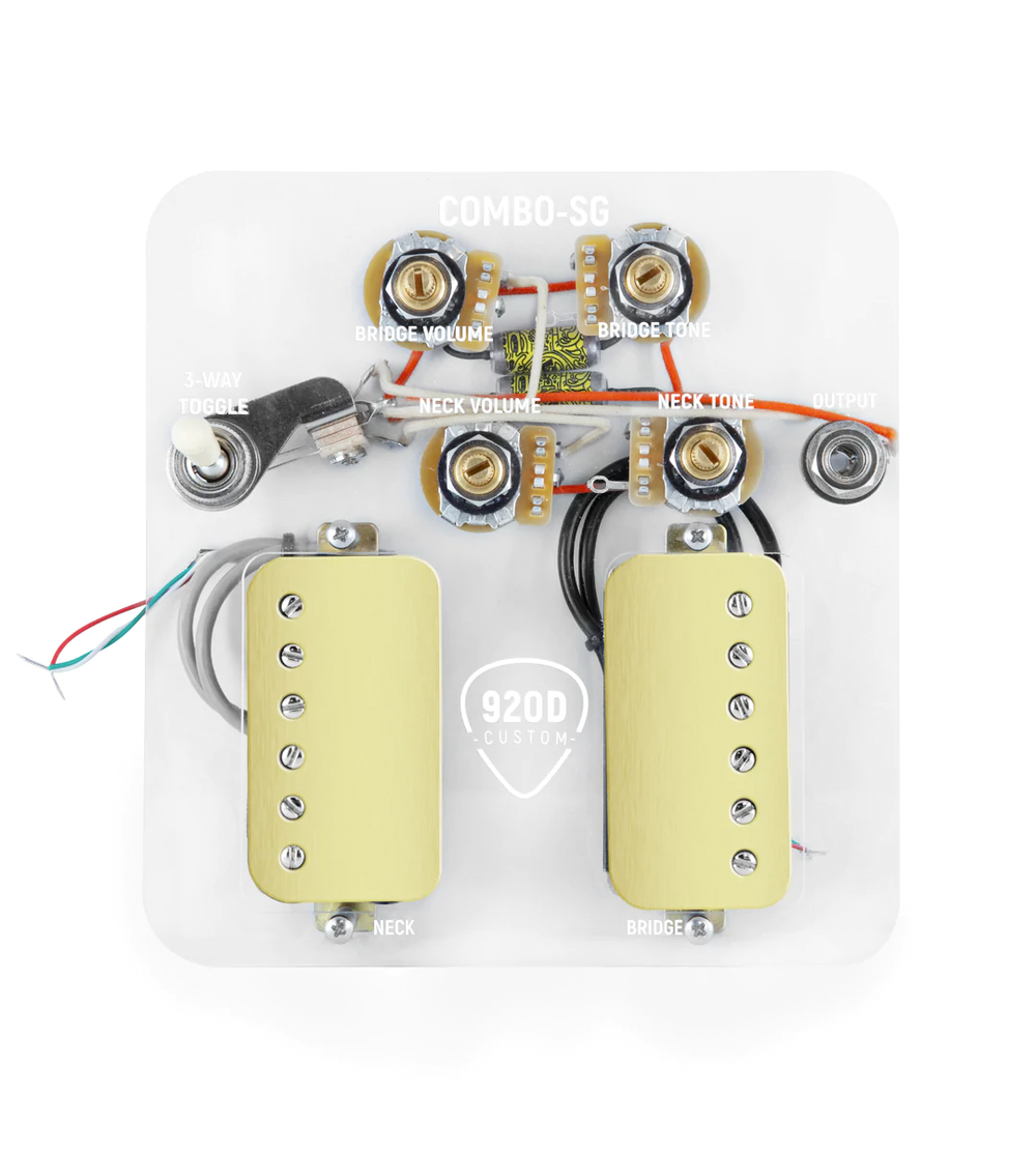 920D Custom Combo Kit for SG With Nickel Roughneck Humbuckers and SG-V Wiring Harness