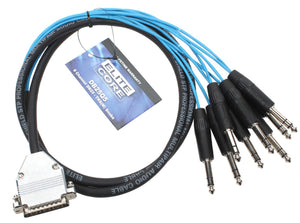 Elite Core 5' 25-pin D-Sub DB25 to 8 TRS Male 5ft Audio Cable Breakout Snake