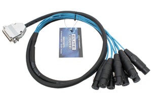 Elite Core 5' 25-pin D-Sub DB25 to 8 XLR Female 5ft Audio Cable Breakout Snake