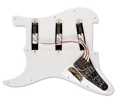 EMG DG20 Active Pickup Prewired/Loaded Guitar Pickguard Set, White