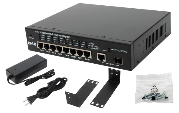 Elite Core DM-8 POE Ethernet 8 Channel Distributor for PM-16 Personal Monitor