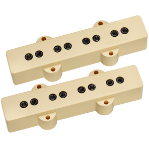 DiMarzio DP123CR Model J/Jazz Bass Neck and Bridge Pickups Set - CREAM